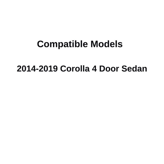 Passenger Right Side Rear Door Window Door Glass Compatible with Toyota Corolla 4 Door Sedan 2014-2019 Models