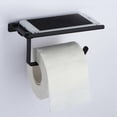 thumbnail image 2 of Suodoka 304 Stainless Steel Toilet Paper Holder with Shelf – Multi‑Purpose, Rust‑Proof, Easy Wall Install for Home, Hotel & Restaurant, 2 of 3
