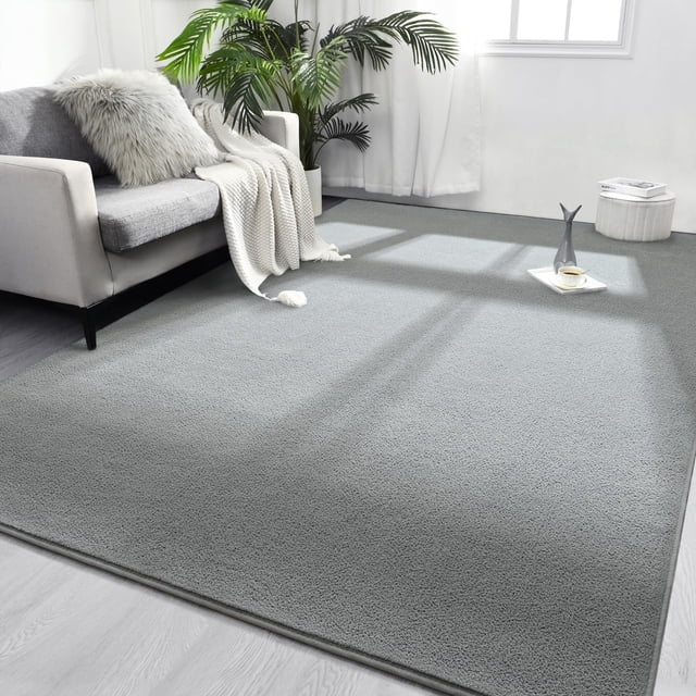 Alfombra FlyDoit de 213 x 305 cm, espuma viscoelástica gruesa, gris, para interiores