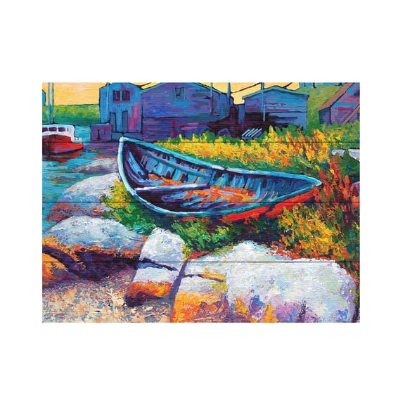 Trademark Fine Art 'Judy East Coast Boat Faa' Wooden Wall Art Art by Marion Rose