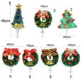 thumbnail image 5 of AURORA TRADE 10Pcs Cake Topper with Stick Xmas Themed Plastic Easy to Use Cake Insert Cards Decoration Supplies, 5 of 8