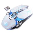 thumbnail image 1 of Cursor inalámbrico Transmisión rápida Cursor de juegos Cursor de luz colorida con chip de operación silenciosa Agarre cómodo para interior Juegos de teclado y mouse para computadora Blanco, 1 of 1
