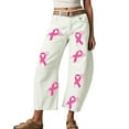 thumbnail image 2 of vigerkar Womens Cargo Pants Women Baggy Wide Leg High Waist Casual Pants Jean Stretch Pants 2025 Hot Pink, XL, 2 of 5