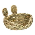 thumbnail image 3 of Cama de hierba para conejitos Cama de heno para mascotas hecha a mano, nido de hámster de paja, cesta de Casa de hierba para masticar para , Estilo de media apertura, 3 of 10