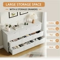 thumbnail image 3 of YouTrend 9 White Drawer Dresser W/ Hidden Handles,Modern Adult Wood Dresser for Bedroom, Living Room, Hallway, 3 of 8