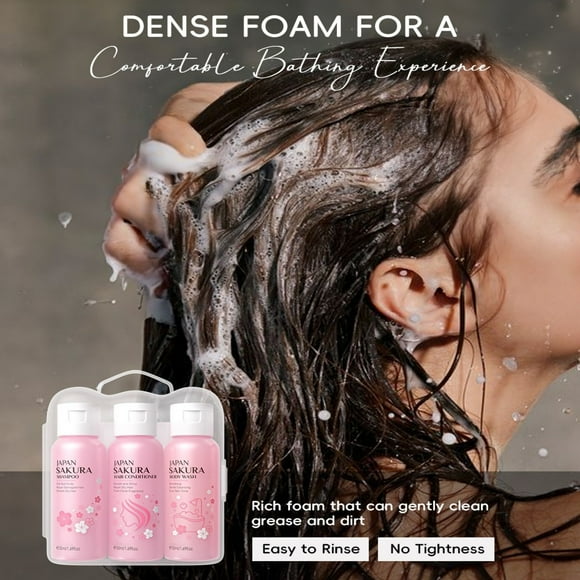 Riforla Bath & Hair Care Set 3 Piece Hydrating Moisturizing And Cleansing For Flat Fine Or Limp Hair 150ml Bath & Bathing Accessories Pink