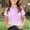 Purple, variant on Girls Shirts Graphic Tees Short Sleeve Tshirts Crewneck Cute Summer Casual Basic Tops for Kids Teen Size 4T-12, Pink