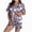 H270-Grey, variant on TOWED22 Womens Halloween Silk Satin Pajamas Short Sleeve PJS Shorts Set Soft Ghost Pumpkin Button Down Sleepwear 2 Piece Loungewear(Grey,3XL)