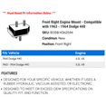 thumbnail image 2 of Front Right Engine Mount - Compatible with 1963 - 1964 Dodge 440, 2 of 2