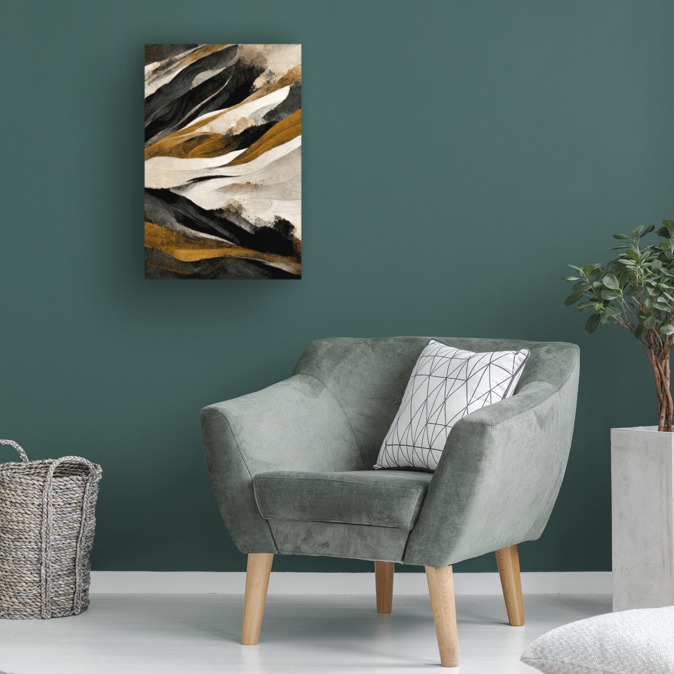Canvas Wall Art - Treechild 'Rough Mountains' Wall Art for Living Room, Bedroom, or Office D?cor by Trademark Fine Art - 30 x 47 Inches