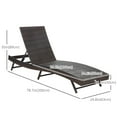 thumbnail image 2 of Outsunny Chaise Longue de Patio en Osier, Fauteuil Inclinable d'Extérieur en Forme de S avec Dossier Réglable à 5 Niveaux, Coussin Rembourré Doux pour Usage Extérieur, Gris, 2 of 7