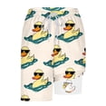 thumbnail image 4 of Men's Shorts Elastic Waist Size 3X Casual Fashion Print Shorts Pockets Lining Elastic Waist Beach Pants, 4 of 6