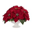 thumbnail image 2 of Nearly Natural 1572 Poinsettia Arrangement Artificiel dans l'Urne, 2 of 4