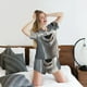 thumbnail image 5 of Fotbe Smiling Polar Bear Conjunto de Pijama Estampado para Mujer, 2 Piezas, Ropa de Dormir con Camiseta de Manga Corta y Shorts Suaves-Medium, 5 of 6