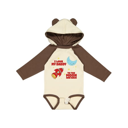 

Inktastic I Love My Daddy to the Moon and Back Gift Baby Boy or Baby Girl Long Sleeve Bodysuit
