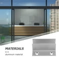 thumbnail image 3 of SKISUNO 2Set Aluminum F-Shaped Shower Door Bottom Guides for Sliding Doors 10In, 3 of 8