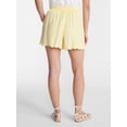 thumbnail image 4 of Time and Tru Women's Linen Blend Shorts with Scalloped Hem, Sizes XS-XXXL, 4 of 6