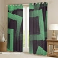 thumbnail image 2 of Modern Geometry 30%-50% Blackout Curtains Geometric Dotted Squares Curtains, Vintage Grunge Abstract Dots Curtains & Drapes Trendy Stippled Square Window Treatments 38Wx54L, 2 Panels, 2 of 5