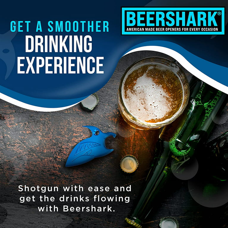 BeerShark - 4-in-1 Shotgun Tool, Bottle Opener Keychain and Beer