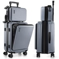 thumbnail image 1 of Equipaje TRAVELARIM Carry On de 22 pulgadas con ruedas expandibles, color gris, 1 of 9