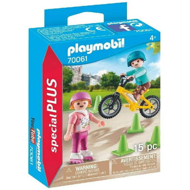 Playmobil Special Plus 70061 Children with Skates and Bike New