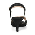thumbnail image 2 of BLISSFUL STEP Women's Shoes Kitten Heel Open Toe Cross Straps Adjustable Ankle Strap Sandals Black 9.5, 2 of 8