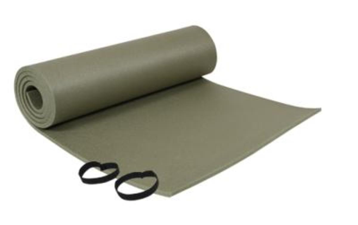 G.I. Foam Sleeping Pad with Ties, Olive Drab - Walmart.com