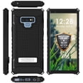 thumbnail image 5 of Case for Galaxy Note 9, Black Tri-Shield Rugged Cover [with Metal Kickstand + Wrist Strap Lanyard] for Samsung Galaxy Note 9 (SM-N960), 5 of 6
