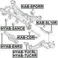 thumbnail image 2 of Febest BUSHING, REAR TRANSVERSE ARM # KAB-SL10R OEM 55118-2S100, 2 of 2