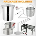 thumbnail image 6 of Zimtown 30qt 10qt Outdoor Fryer Turkey Fryer Deep Fish Propane Boil Pot with Folding Side Table for Outdoor Cooking,55000BTU, 6 of 8