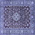 thumbnail image 1 of Ahgly Company Machine Washable Indoor Square Persian Blue Traditional Area Rugs, 5' Square, 1 of 4