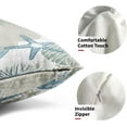 thumbnail image 2 of Nautical Coastal Lumbar Throw Pillow Covers 12X20 Inch Set of 2 Ocean Seashell Coral Starfish Decorative Pillow Cases Summer Beach Blue Gray Beige Pillow Covers Home Decor For Living Room Sofa Couch, 2 of 6