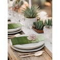 thumbnail image 5 of Sage Green Ombre Cloth Napkins Set of 8 Reusable Dinner Napkins, Modern Abstract Art Ocean Oil Painting Cocktail Napkin Washable Table Napkins for Wedding/Holiday Party/Baby Shower 20"x20", 5 of 7