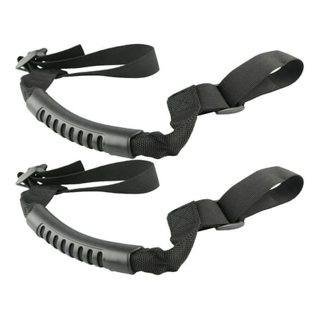 

Tinksky 2Pcs Durable Car Safety Handle Roof Handlebar Inside Handrail Roll Bar Grab Handles(Black)