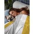thumbnail image 3 of Orange Grey Striped Twim Size Flat Sheet, Wrinkleproof & Fadeproof Cooling Flat Bed Sheet Only, Geometric Vertical Stripes White Breathable Soft Bedding Top Sheets 66 x 96 Inches, 3 of 8