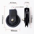 thumbnail image 2 of Swivel Pulley Block, Single Pulley Block with U-Mount Bracket Swivel Lifting Pulley Roller Wheel for Wire Rope Cable Pulley Strength Training, 1PC, 2 of 5