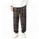 thumbnail image 2 of Puntoco Pantalones rectos con cintura elástica y bolsillos con cordón y estampado Zang-zang para hombre, 2 of 6