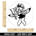 thumbnail image 2 of Mischievous Fairy Pixie Sprite Fae Rubber Stamp for Scrapbooking Crafting Stamping - Small 3/4 Inch, 2 of 7