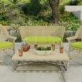 thumbnail image 2 of Jordan Manufacturing 44" x 18" Veranda Citrus Green Solid Rectangular Tufted Contoured Outdoor Wicker Settee Bench Cushion, 2 of 12