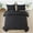 Square-Black, variant on JML 3 Pieces Navy King Comforter Set, Soft Microfiber Bedding Set With 1 Comforter and 2 Pillow Cases Suit for All Seasons