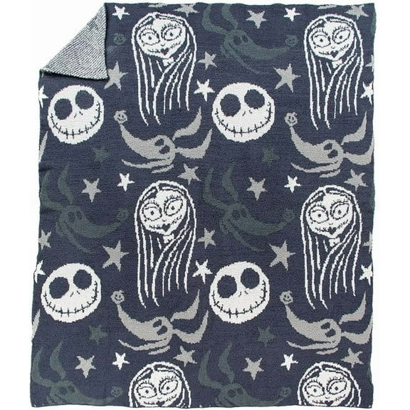 Disney Nightmare Before Christmas Dark of Night Feather Knit Throw