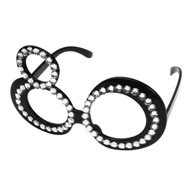 Esquirla Funny Birthday Anniversary Party Glitter Rhinestone Age Plastic Glasses 80th .