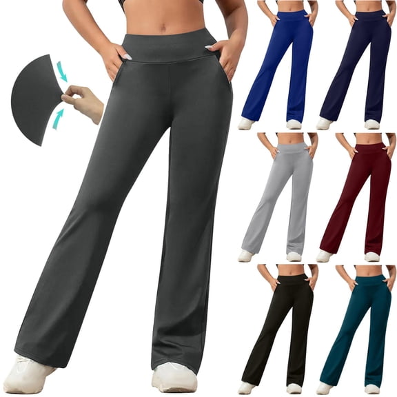 Admvng Yoga Pants Loose High Waist Wide Leg Leggings Workout Out Casual Trousers Gym Pants, Size S-2XL