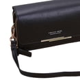 thumbnail image 4 of Bolso bandolera cuadrado pequeño para mujer, bolso de mano tipo bandolera, bolso de cuero con cremallera, tarjetero de moda, bolso para teléfono, mone Negro Baoblaze embrague de hombro para mujer, 4 of 4