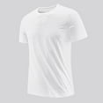 thumbnail image 2 of Men's Sports T Shirt Thin Ice Silk Short Sleeve Activewear Lightweight Breathable Casual Tee for Workout Running Gym Men's Lightweight Crewneck Tee Tops, 2 of 3