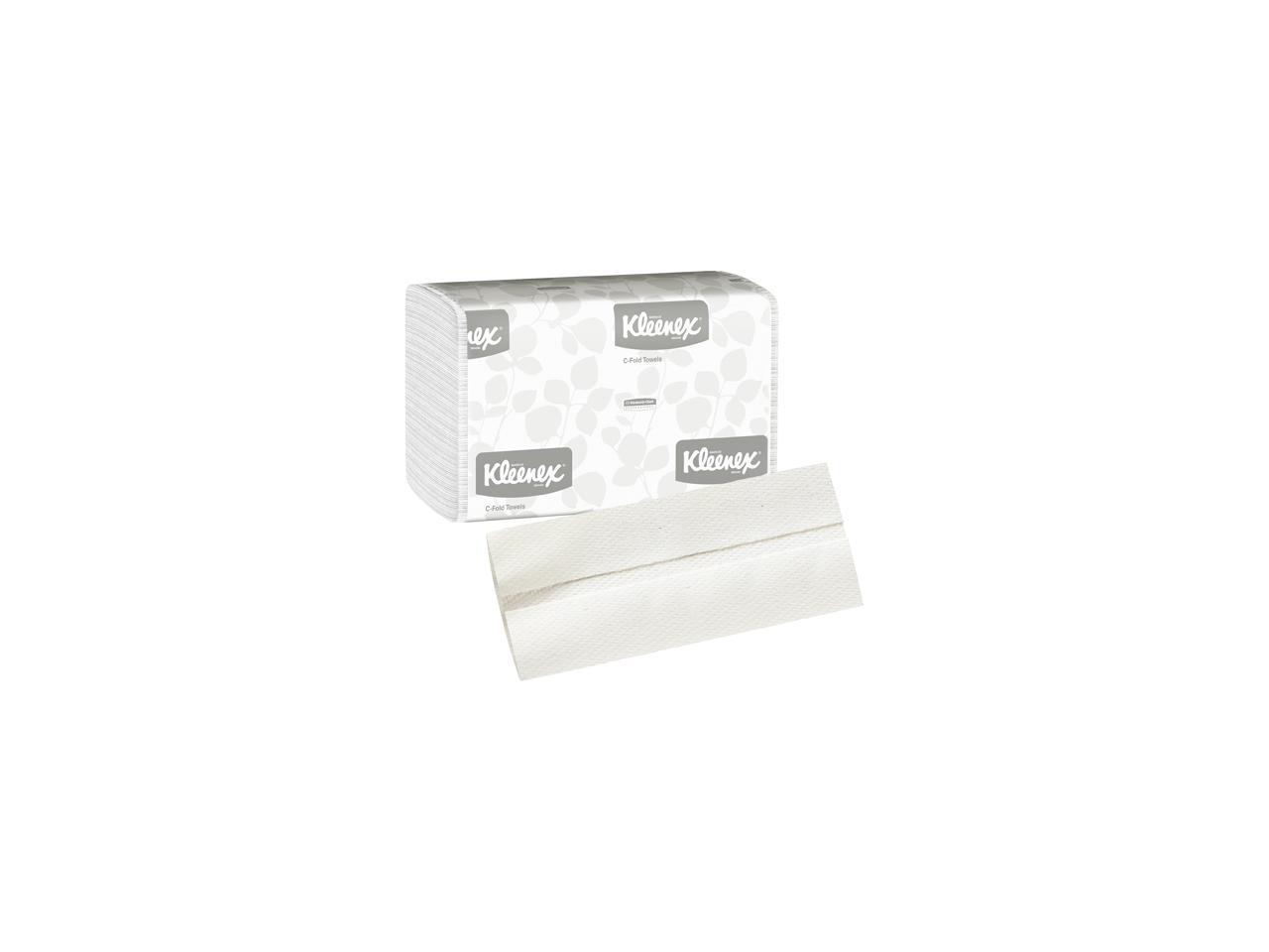 Kleenex C-Fold Paper Towels, 1-Ply Paper, 10 1/8 in X 13 3/20 in, 150 Towels, 16 Packs, 2400 Total