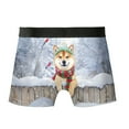 thumbnail image 2 of Playful Scottish Terrier Welcomes Winter Snowy Day with Cardinal Bird All Over Print Boxer Briefs Underwear for Men Dad Shibas Dog Lovers Gifts Idea - 120177, 2 of 6