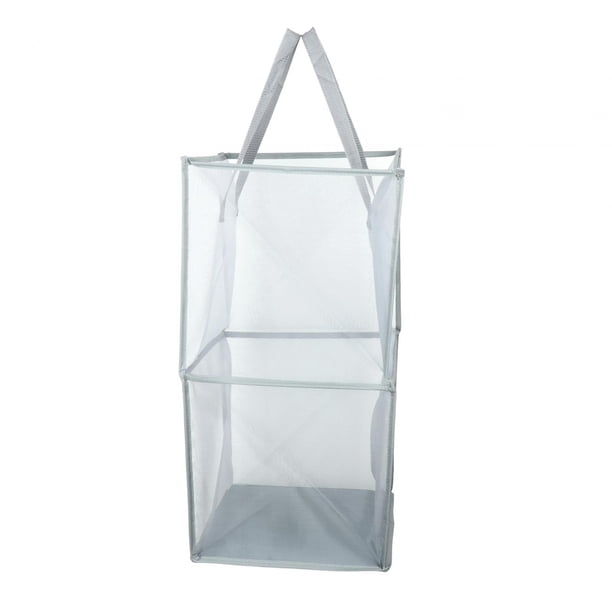 Cesta de lavandería plegable, cesta de almacenamiento portátil, cesta de lavandería plegable para Gris 33cmx33cmx66cm