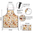 thumbnail image 3 of Pioneer Flower Floral Print Pattern Apron-Garden Aprons for Women with Pockets-Cotton Linen Waterproof Kitchen Cooking Gardening Aprons Adjustable for Kitchen,Cooking,BBQ and Salon 33x27 Inch, 3 of 7
