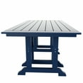 thumbnail image 4 of WestinTrends Malibu 7 Piece Adirondack Outdoor Dining Set, All Weather Poly Lumber Patio Table and Chairs Furniture Set, 71" Trestle Dining Table and 6 Adirondack Dining Chair, Navy Blue, 4 of 8